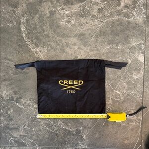 Creed Authentic Black dustbag Pouch with Gold Logo